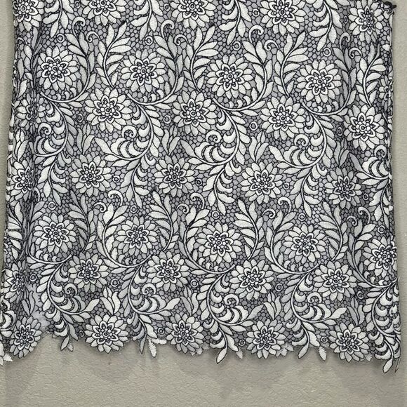 Draper James Top Womens 6 Sleeveless Floral Lace Overlay Scallop Detail Blouse - Picture 4 of 8